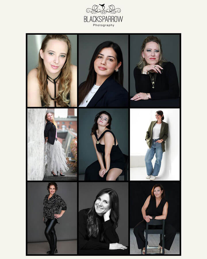 9er Collage mit verschiedenen Kundinnen