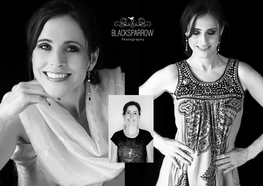 Collage vorher nacher Fotos von einem professionellen Shooting mit Styling